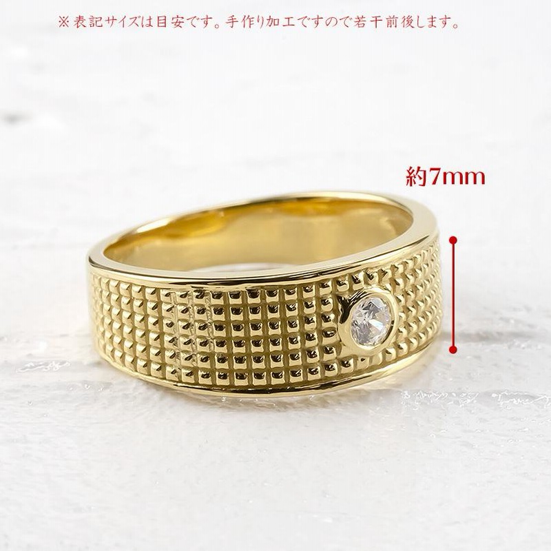 楽天市場】10金 ゴールド リング メンズ ダイヤモンド 指輪