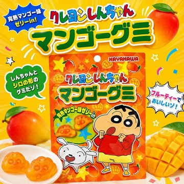 【江戶物語】 HAYAKAWA 早川製菓 蠟筆小新 芒果風味軟糖 35g 造型軟糖 水果QQ糖 完熟芒果 日本原裝進口