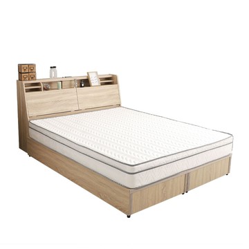 本木-薩魯 LED燈光房間三件組-單大3.5尺 床墊+床頭+六分底單大3.5尺