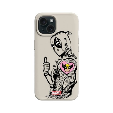 iPhone 15 SolidX 貝殼灰 - 迪士尼-漫威 Marvel - 死侍與金鋼狼-1