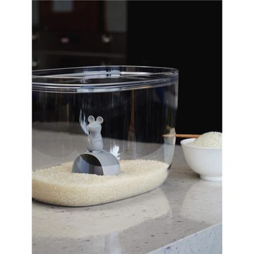 泰國qualy多用途雜糧儲物罐塑料透明食品級密封  五谷米勺米箱5斤