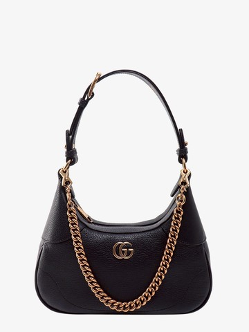 Leather shoulder bag with frontal double g - GUCCI - gender_Woman