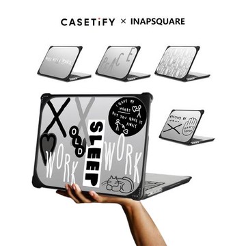 CASETiFY藝術家聯名INAPSQUARE適用蘋果MacBook Pro13/14/16寸電腦筆記本保護殼M3/M4套Air個性潮牌黑白插畫