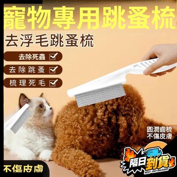 【現貨⚡ 隔日達】寵物梳子 狗狗跳蚤梳 貓咪除蚤梳 密齒梳子 不鏽鋼針梳 清潔用品