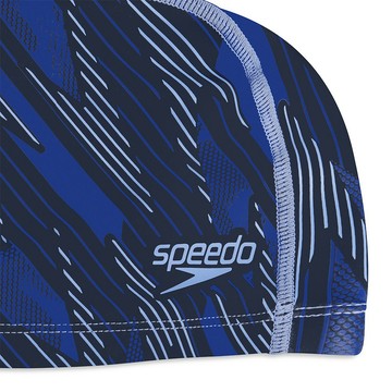 【線上體育】SPEEDO 成人合成泳帽 Boom Ultra Pace 藍, OS