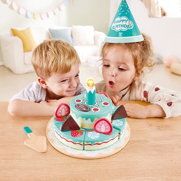 【生日禮物】德國Hape 雙層生日蛋糕切切樂