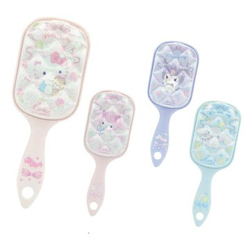 小禮堂 Sanrio 三麗鷗 菱格紋氣墊梳 (花圈款) Kitty 大耳狗 酷洛米 美樂蒂