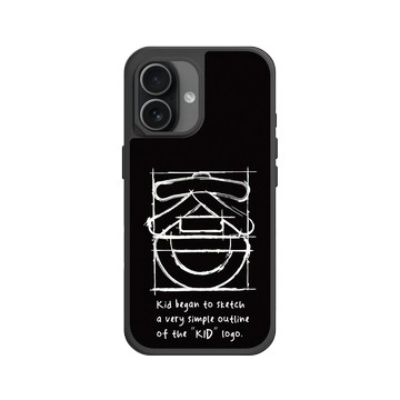 iPhone 17 SolidX 黑 - KID - KID笑臉-草稿素描款