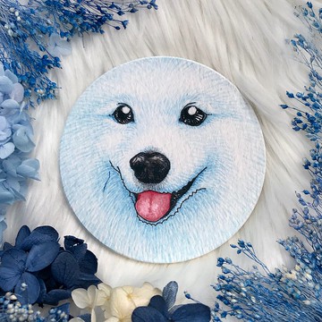 【貓瘋子】小黑與大白與好朋友I / 陶瓷浮雕杯墊