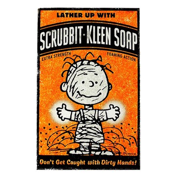 Snoopy復古廣告牌-乒乓【Hallmark-Peanuts史努比 擺飾/掛飾】