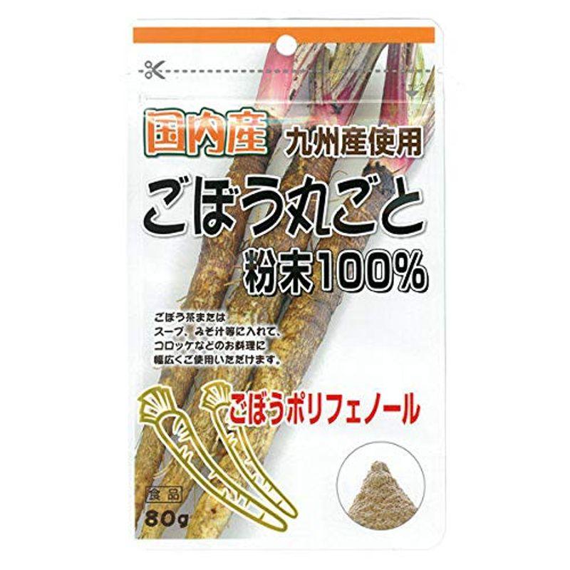 国内産ごぼう丸ごと粉末100% 80g