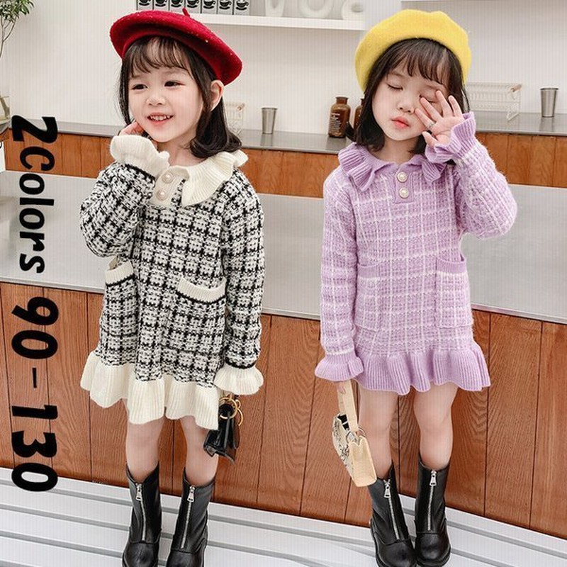 普段着 お呼ばれ 秋冬 膝丈 キッズ ニットワンピース 学生 通学 お嬢様 可愛い 女の子 ワンピース 韓国子供服 ニットワンピ セータードレス 姉妹 通販 Lineポイント最大0 5 Get Lineショッピング