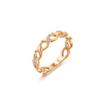 MINTYGREEN - 比彼心 18K玫瑰金鑽石戒指 (細版)