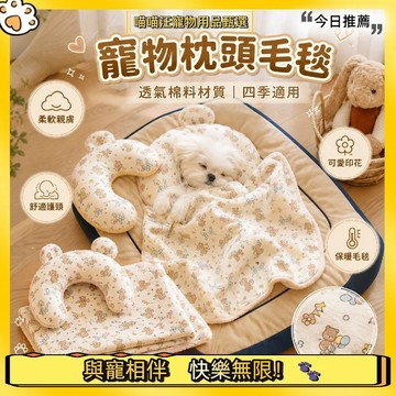 【喵喵汪甄選】🐱寵物毛毯 寵物枕頭 寵物被子 寵物棉被 雙層羊羔絨 卡通保暖 貓咪毛毯 狗狗毛毯 狗狗小被子 貓咪被子