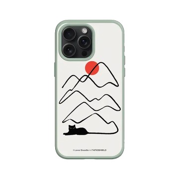 iPhone 15 Pro Max SolidSuit 鼠尾草綠 - ilovedoodle (Lim Heng Swee) - Cat Landscape - Tail 貓咪尾巴