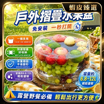 🏆 蝦皮隔日到🏆 現貨免運 多功能折疊水盆 折疊水袋 露營必備 摺疊透視水袋 透明手提式水桶 大口徑 露營水袋