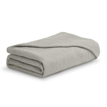 KU.KU Duckbill 酷咕鴨 雲朵皺布6層紗布浴巾幼兒蓋毯  山系灰  1條