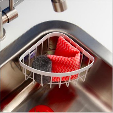 清潔洗碗布海綿雜物水槽瀝水架吸盤掛籃三角收納架轉角架小工具
