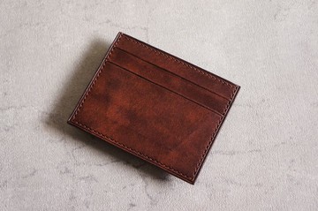 二卡短夾 / 深褐色【義大利植韖革協會皮革】 / 現貨