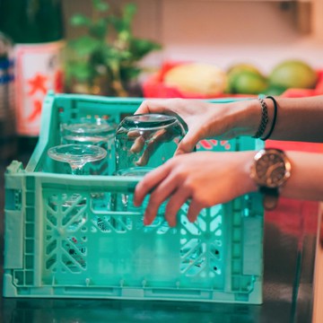 土耳其Aykasa折疊收納籃(M)-薄荷綠