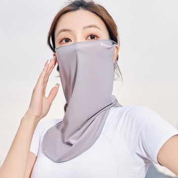 冰絲防曬面罩遮陽全臉護頸面紗夏季防紫外線透氣掛耳騎行口罩運動