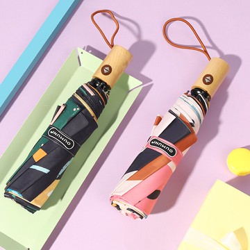 自動傘折疊全自動晴雨兩用防曬防紫外線遮陽傘少女ins太陽傘黑膠