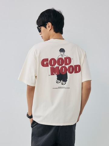 GOOD MOOD背圖短T