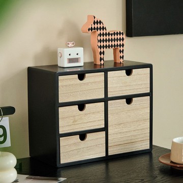 免運附發票 超低價 工廠直銷 桌面收納櫃雜物收納辦公桌木質收納盒多三層多抽屜式桌面櫃多功能 出貨快CH3070