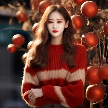 【LANNI 藍尼】現+預 尾牙過年必買紅色毛衣(上衣/毛衣/休閒/圓領衫)