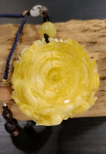 好運蓮蓮~手工蜜蠟蓮花包包掛飾吊飾