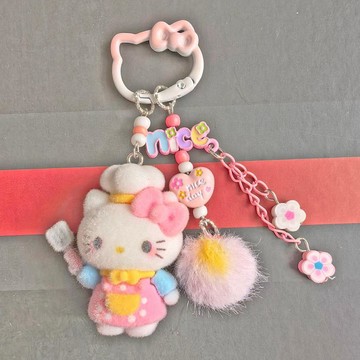 🌞包包優選寶藏品🌟🌟植絨KITTYKitty卡通掛件可愛鑰匙扣公仔禮物書包掛件🌞
