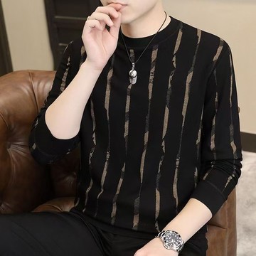 男裝时尚个性秋冬款男士打底衫内衣男士秋季上衣休闲韩版卫衣外穿上衣