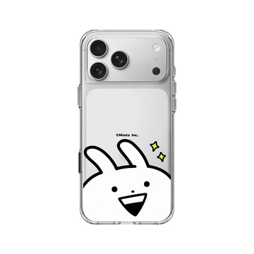 iPhone 17 Pro Max Clear Case（相機按鈕） 透明 - Usagyuuun 小突兔 - 炙熱的眼神