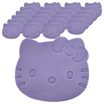 Hello Kitty 凱蒂貓 造型洗臉海棉 9x8cm  粉紫色  1組