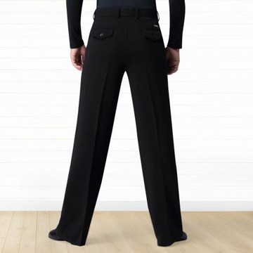 丹寶羅口袋褲男士交誼舞舞褲舞蹈褲練功褲拉丁舞服裝摩登長褲直筒