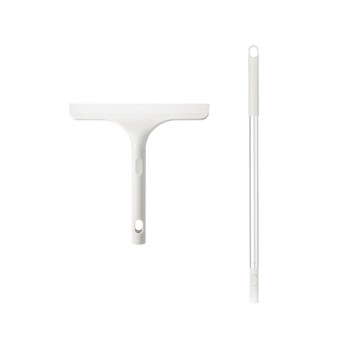 【日本霜山】浴室地板/窗戶用矽膠刮水器-短柄款(58cm)