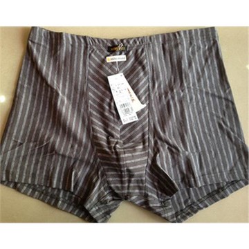新一系55086男士內褲平角褲棉質加莫代爾寬松版舒適條紋簡約
