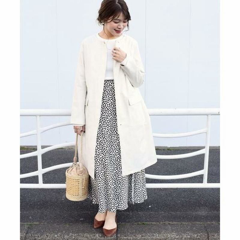 美品　ships コットンフードライナーコート SHIPS for women / シップスウィメン コットンフードライナー