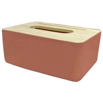 JOEKI 原木風紙巾盒  紅棕色  1個