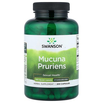 Swanson Vitamins, 刺毛黧豆，標準化，350 毫克，200 粒膠囊