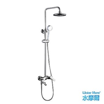 【水摩爾】飯店級衛浴設備6吋頂噴手拿兩用式淋浴柱(贈省水標章負離子蓮蓬頭)