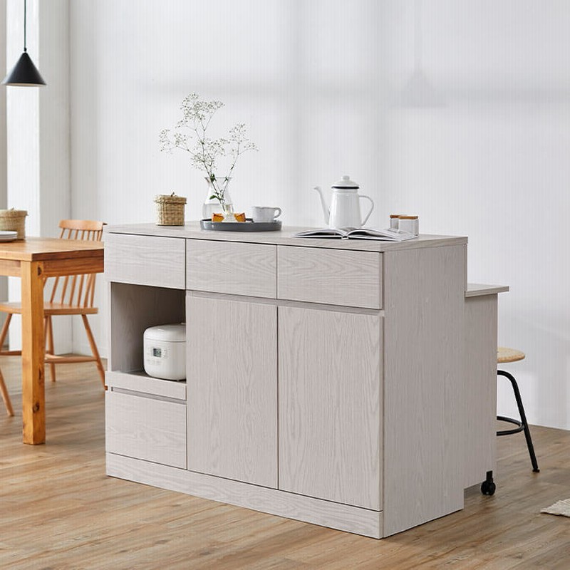 幅119 キッチンカウンター 食器棚 カウンターテーブル レンジ台 通販 Lineポイント最大2 0 Get Lineショッピング