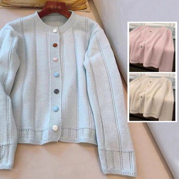 ＊ORead＊韓版彩色扣圓領毛衣外套(3色F碼)