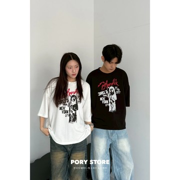 【PORY STORE】現貨 韓國 Boxy 寬短上衣 純棉 舒適 實拍 百搭 短袖 上衣 短袖T恤