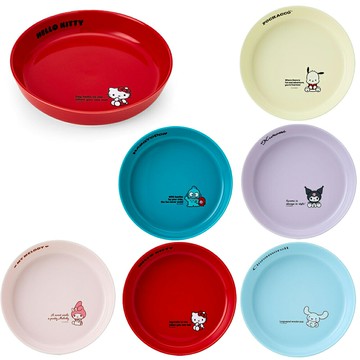 真愛日本 kitty 美樂蒂 大耳狗 庫洛米 怕洽狗 人魚漢頓 陶瓷 深盤皿 21cm 盤子 咖哩盤 水果盤 JD101