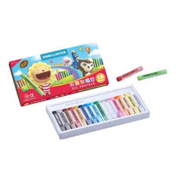 【SIMBALION 雄獅文具】粉蠟筆16色組 / 盒 OP-16A