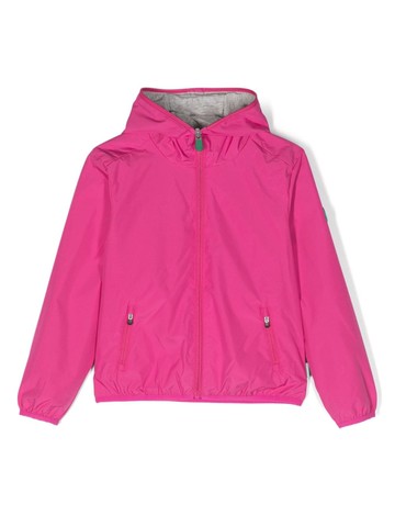 Save The Duck Kids - hooded recycled polyester windbreaker - kids - Recycled Polyester/Cotton/Recycled Polyester - 12 yrs - Pink