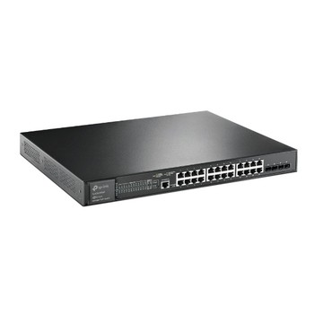 TP-LINK JetStream 24埠Gigabit和4埠10GE SFP+ L2+管理型交換器(含24埠PoE+) TL-SG3428XMP(UN)