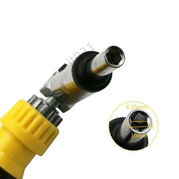 【臺灣上新】 棘輪螺絲刀 內六角6.35mm螺絲扳手 0-180度角度可變可左右轉 熱銷