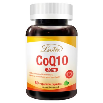 Lovita 愛維他 CoQ10 輔酵素Q10 素食膠囊 30mg 60顆  0.3g  1罐
